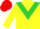 Yellow, Lime Green chevron, Red cap