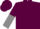 Maroon, grey circled 'fl', maroon and grey halved sleeves