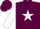 Maroon, white 't' on white star, white sleeves, maroon cap