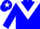 Blue, white chevron, blue sleeves, blue cap, white star