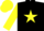 Black, yellow star and sleeves, black cuffs and cap, yellow star and peak