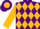 Purple, gold diamonds on front, gold sun on back, gold triangles on sleeves,
