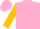 Pink, gold 'p', pink hoops on gold sleeves