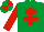 EMERALD GREEN, RED Cross of Lorraine and sleeves, quartered cap
