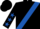 Black, royal blue 'a', royal blue sash, royal blue stars on sleeves, black cap