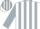 White, silver stripes on sleeves