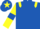 royal Blue, Yellow epaulettes and sleeves, royal blue armlets, royal Blue cap, Yellow star