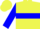 Lemon, blue hoop on body & sleeves, lemon cap