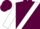 Maroon, white sash, white sleeves, maroon cap
