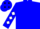 Blue, white 'ht' blue sleeves, white diamonds