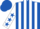 Royal Blue and White stripes, White sleeves, Royal Blue stars, Royal Blue cap