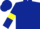 Dark blue body, dark blue arms, yellow armlets, dark blue cap