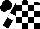 Black and White check, Black sleeves, White armlets
