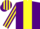 Purple, yellow stripe, striped sleeves and cap