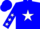 Blue, red framed white star, red framed white stars on sleeves, blue cap