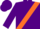 Purple, purple 'kdo' on orange sash