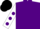 Purple, white sleeves, purple spots, black cap