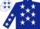 Dark Blue, White stars