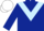 Dark Blue, Light Blue chevron, White cap