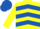 Yellow, Royal Blue chevrons, Yellow sleeves, Royal Blue cap