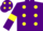 Purple, Yellow spots, armlets and spots on cap