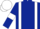 Dark Blue, White braces, armlets and cap