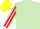 Light Green, Red striped sleeves, Yellow cap