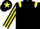 Black, Yellow epaulets, striped sleeves and star on cap