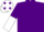 Purple, White halved sleeves, White cap, Purple spots