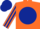Orange, Dark Blue disc, striped sleeves, Dark Blue cap