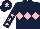 Dark Blue, Pink triple diamond, Dark Blue sleeves, Pink stars, Dark Blue cap, Pink star