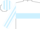 White, Light Blue hoop, striped sleeves and cap
