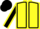 Yellow, Black seams, Black sleeves, Yellow seams, Black cap
