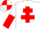 White, Red Cross of Lorraine, White and Red halved sleeves, quartered cap