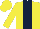 Yellow, dark blue stripe