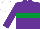 PURPLE, EMERALD GREEN hoop, WHITE cap