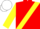 RED, yellow sash and sleeves, white cap