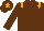 Brown, Orange epaulets and star on cap