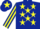 Dark Blue, Yellow stars, striped sleeves and star on cap