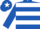 Royal Blue, White hoops, Royal Blue cap, White star