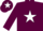 MAROON, white star and armlet, maroon cap, white star