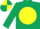 DARK GREEN, yellow disc, quartered cap