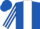 ROYAL BLUE, white panel, striped sleeves, royal blue cap