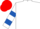 White, White and Royal Blue hooped sleeves, Red cap