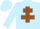 Light Blue, Brown Cross of Lorraine
