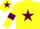 Yellow, Maroon star, armlets and star on cap