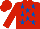 Red, Royal Blue stars, Red cap