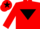 Red, Black inverted triangle and star on cap