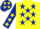 Yellow, Dark Blue stars, Dark Blue sleeves, Yellow stars