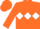 Orange, white triple diamond